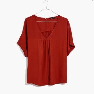 Madewell Rhyme Top in Burnished Mahogany, Size Small